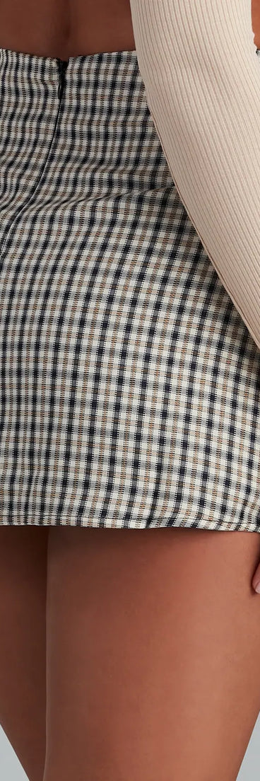 Pep It Up Plaid Mini Skirt