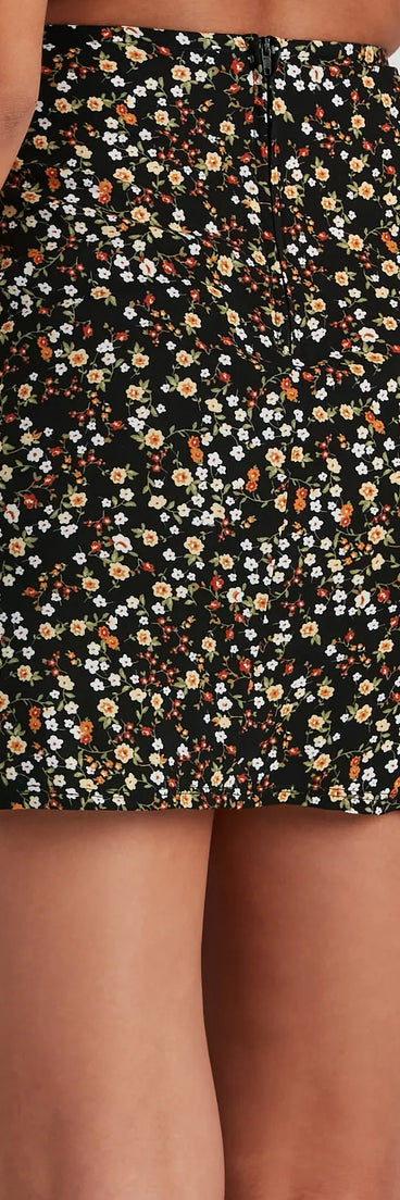 Spring It On Me Floral Mini Skirt