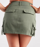 Attention Please Cargo Mini Skirt