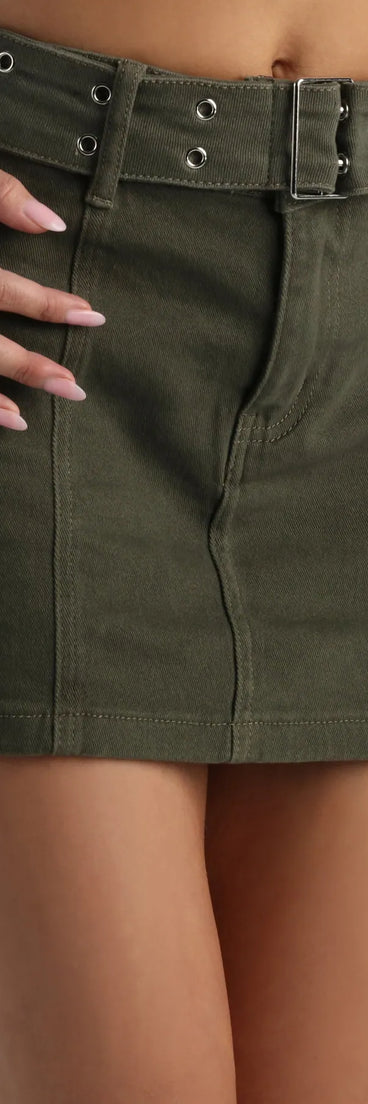 Top Of The Trends Belted Cargo Mini Skirt | Windsor