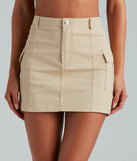 Effortlessly Cool Cargo Twill Mini Skirt