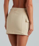 Effortlessly Cool Cargo Twill Mini Skirt