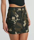 Most Wanted Cargo Camouflage Mini Skirt