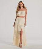 Romance For Two High Rise Slit Maxi Skirt