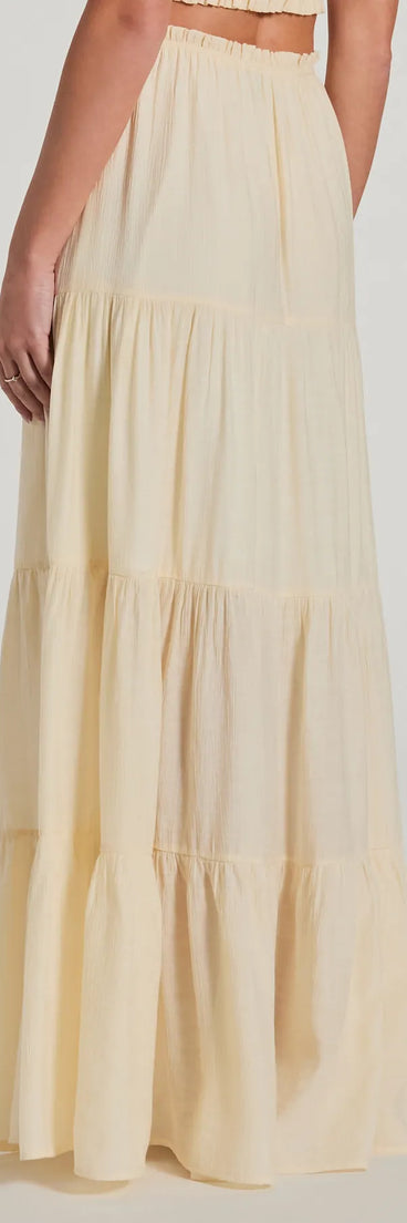 Romance For Two High Rise Slit Maxi Skirt