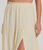 Romance For Two High Rise Slit Maxi Skirt