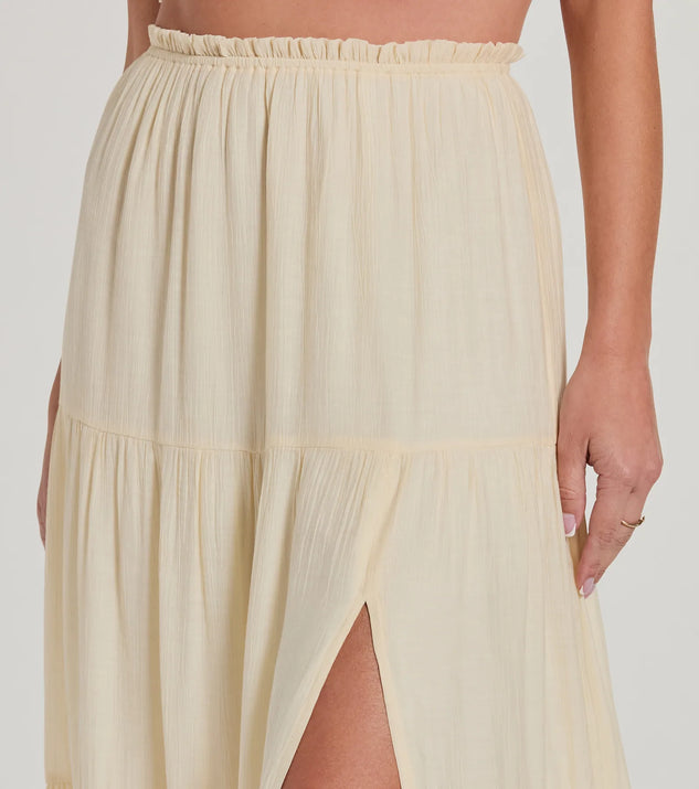 Romance For Two High Rise Slit Maxi Skirt | Windsor