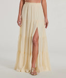 Romance For Two High Rise Slit Maxi Skirt