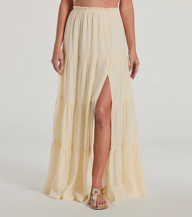 Romance For Two High Rise Slit Maxi Skirt | Windsor