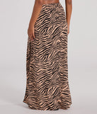 On The Prowl High Rise Zebra Maxi Skirt