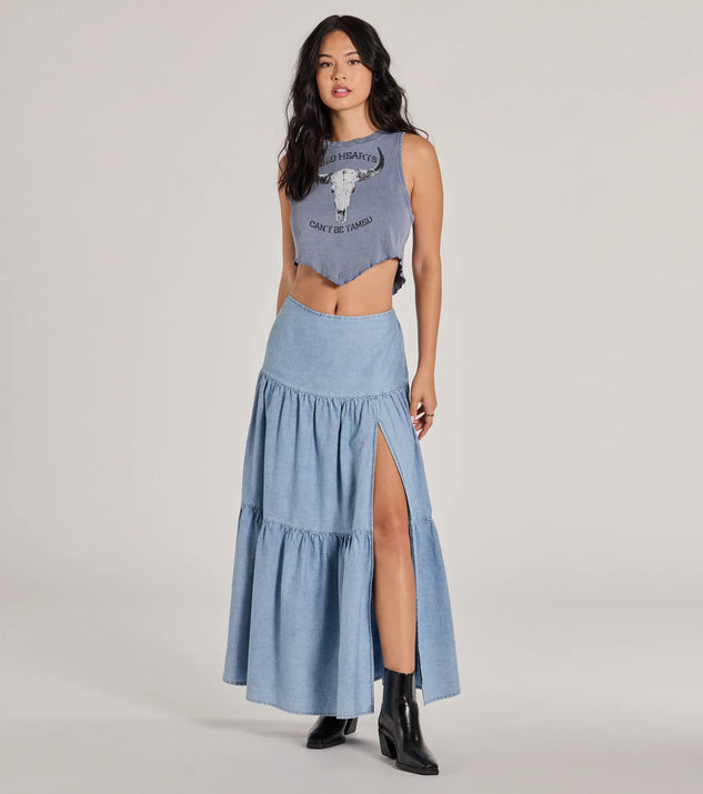 スカート hejokr Maxi Denim Dungarees Skirt PERSONSOUL】Maxi Denim Dungarees Skirt | OUR BRAND