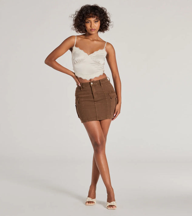 Serving Style Cargo Mini Skirt | Windsor