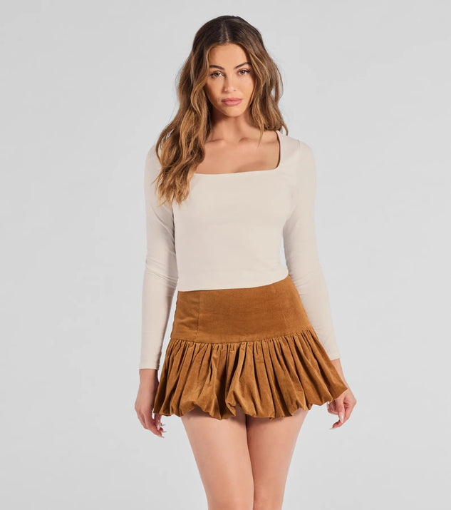 [SOMEWHERE BUTTER]★24FW★Corduroy Cancan Mini Skirt Essential Corduroy Button Down Mini Skirt | Windsor