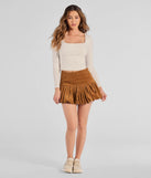 Create bold, fashion-forward looks for summer with the Corduroy Chic Mid-Rise Bubble Skirt in tan, a must-have piece from Windsor’s collection of stylish bottoms for women.