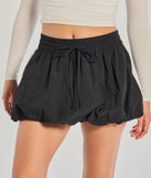Create bold, fashion-forward looks for spring or summer with the Sporty Spice High-Rise Striped Bubble Skirt in black, a must-have piece from Windsor’s collection of stylish bottoms for women.