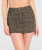 Pair the Chasing You Mid-Rise Leopard Denim Mini Skirt with your favorite crop or bodysuit for effortless warm-weather looks with on-trend charcoal skirts that speak your style.