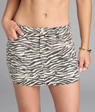 Choosing the zebra print skirt says you’re ready to show off in the Wild But Cute Mid-Rise Zebra Mini Skirt, a warm-weather staple that elevates your outfit and seasonal style.