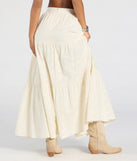 Create bold, fashion-forward looks for spring or summer with the Free Spirit High-Rise Embroidered Slit Maxi Skirt in beige, a must-have piece from Windsor’s collection of stylish bottoms for women.
