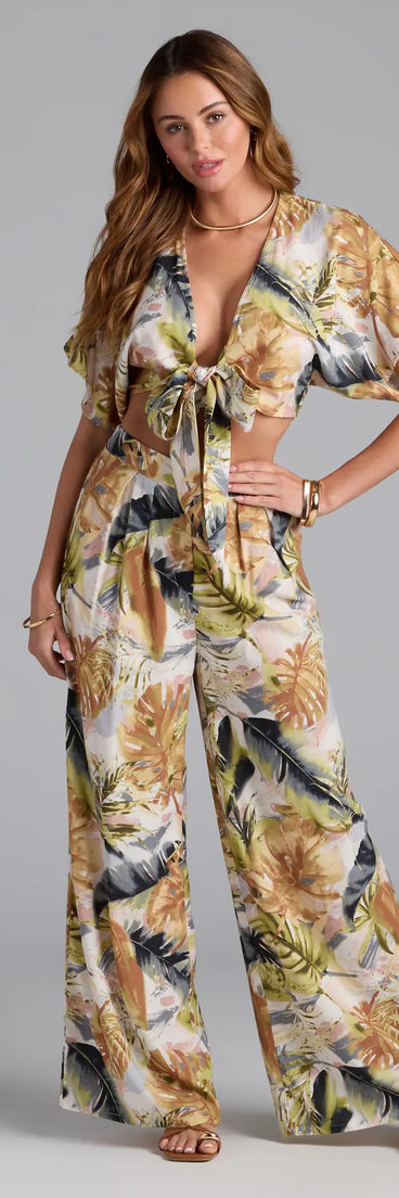 Get inspired with the Sunny Escape Tropical Print Palazzo Pants, a feed-worthy multi-color piece that’s part of Windsor's updated and curated women’s clothing edit packed with must-have fall outfit ideas.