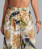 Complete your summer wardrobe with the Sunny Escape Tropical Print Palazzo Pants, trendy pants in multi-color made to mix, match, and stand out.