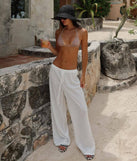 Beachy Sheer Woven Palazzo Pants