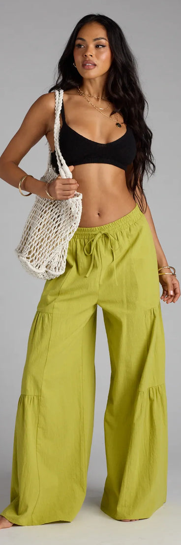 Stay polished and comfortable in the Take Me Away High-Rise Palazzo Pants, trendy chartreuse pants for women that transition from everyday looks to weekend slay.
