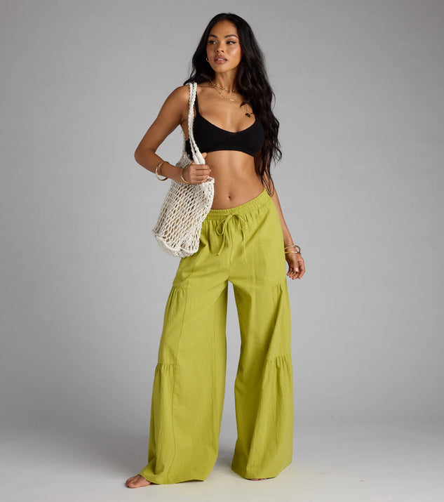 Stay polished and comfortable in the Take Me Away High-Rise Palazzo Pants, trendy chartreuse pants for women that transition from everyday looks to weekend slay.