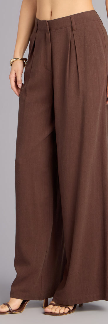Effortless Look Linen-Blend Trouser Pants