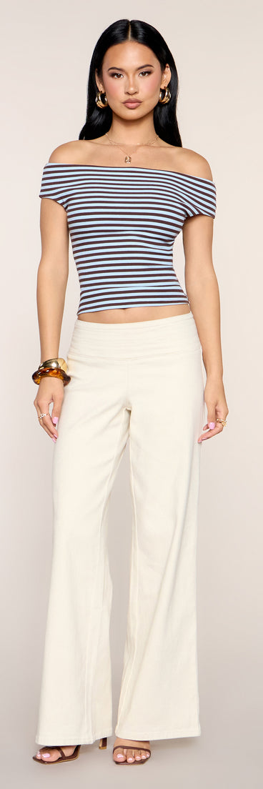 Easy Agenda Wide Leg Twill Pants
