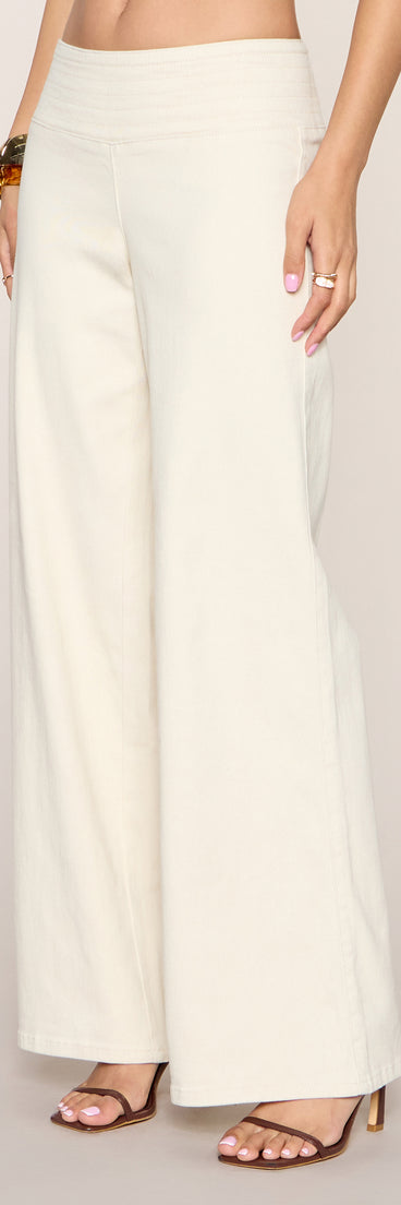 Easy Agenda Wide Leg Twill Pants