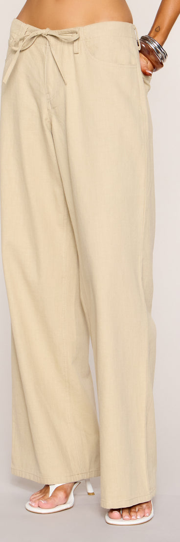 Easy Agenda Drawstring Wide-Leg Pants