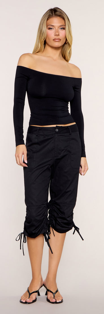 Cinch Sync Ruched Drawstring Capri Pants