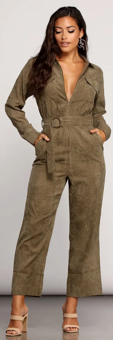 Chic Corduroy Babe Jumpsuit