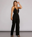 Sleek Open Back Caged Jumpsuit