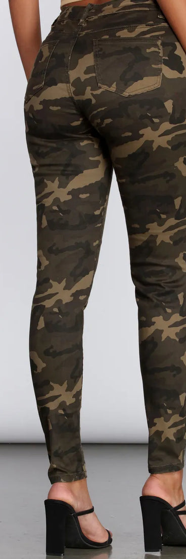 Take Cover Distressed Camo Pants