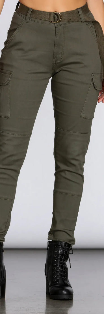 Belted Cargo Joggers
