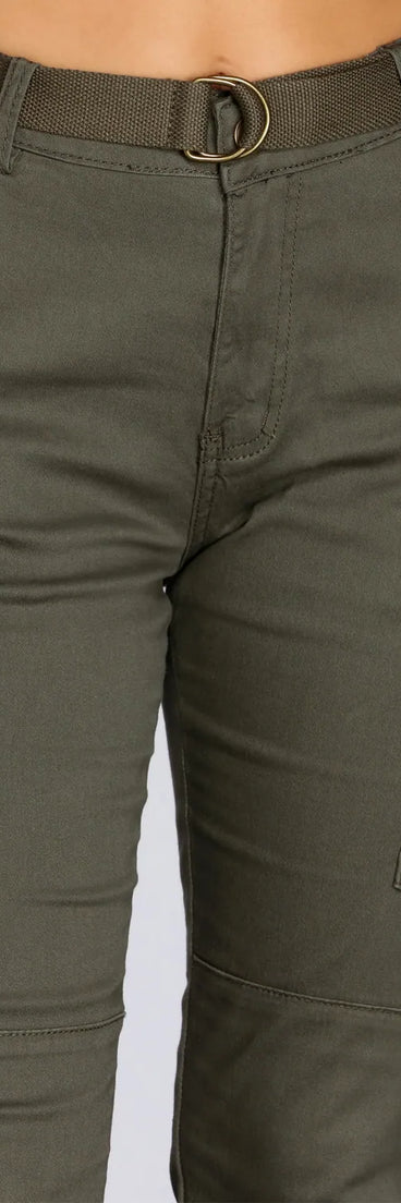 Belted Cargo Joggers