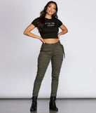 Belted Cargo Joggers