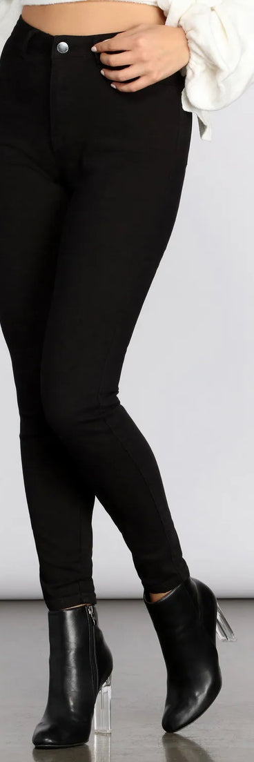 High Rise Basic Skinny Pants