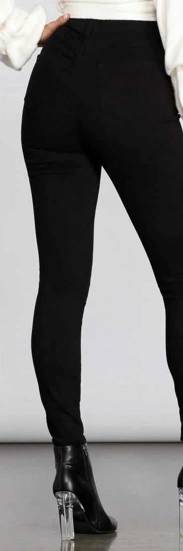 High Rise Basic Skinny Pants