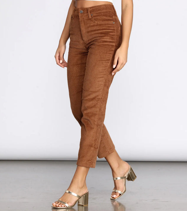 Casually Corduroy Tapered Pants