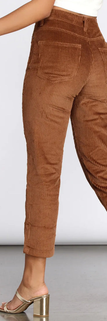 Casually Corduroy Tapered Pants