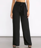 High Waist Tie Waist Linen Pants