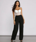 High Waist Tie Waist Linen Pants
