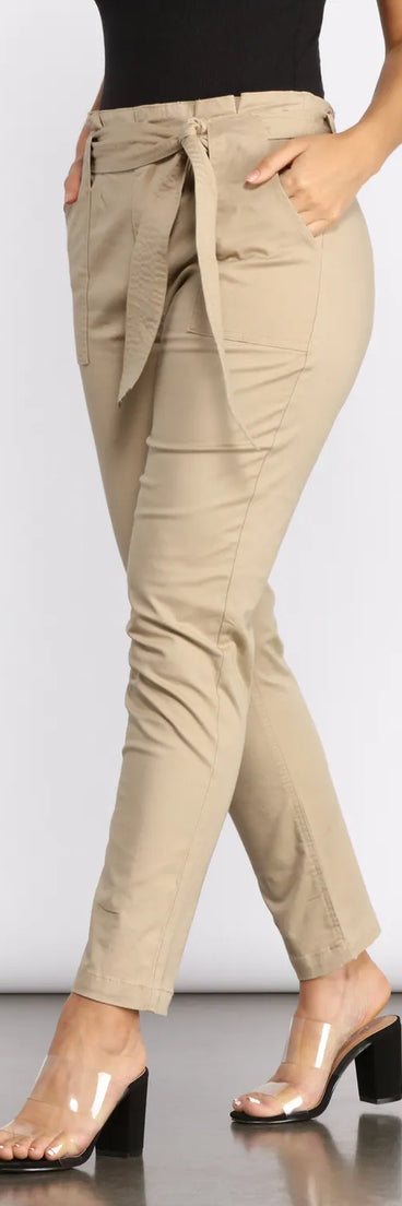 Belted and Chic Paperbag Pants