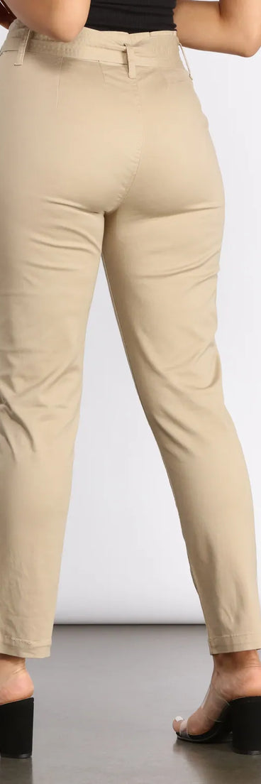 Belted and Chic Paperbag Pants