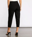 High Rise Relaxed Fit Tapered Pants