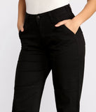 High Rise Relaxed Fit Tapered Pants