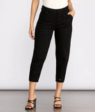 High Rise Relaxed Fit Tapered Pants