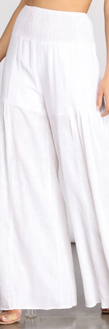 Time Off Linen High Waist Wide Leg Pants